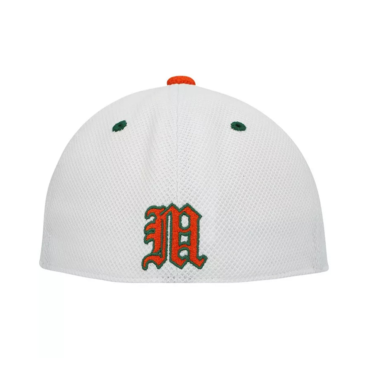 Adidas Miami Hurricanes Baseball Maniac Fitted Hat - Back View