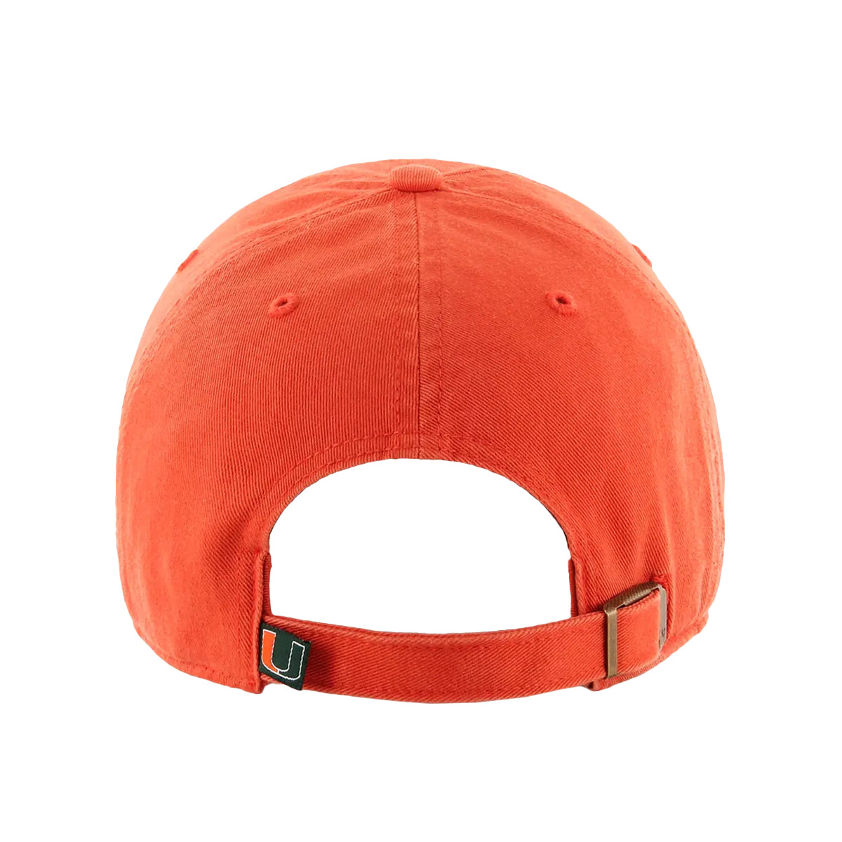 '47 Brand University of Miami Orange Clean Up Adjustable Hat - Front View