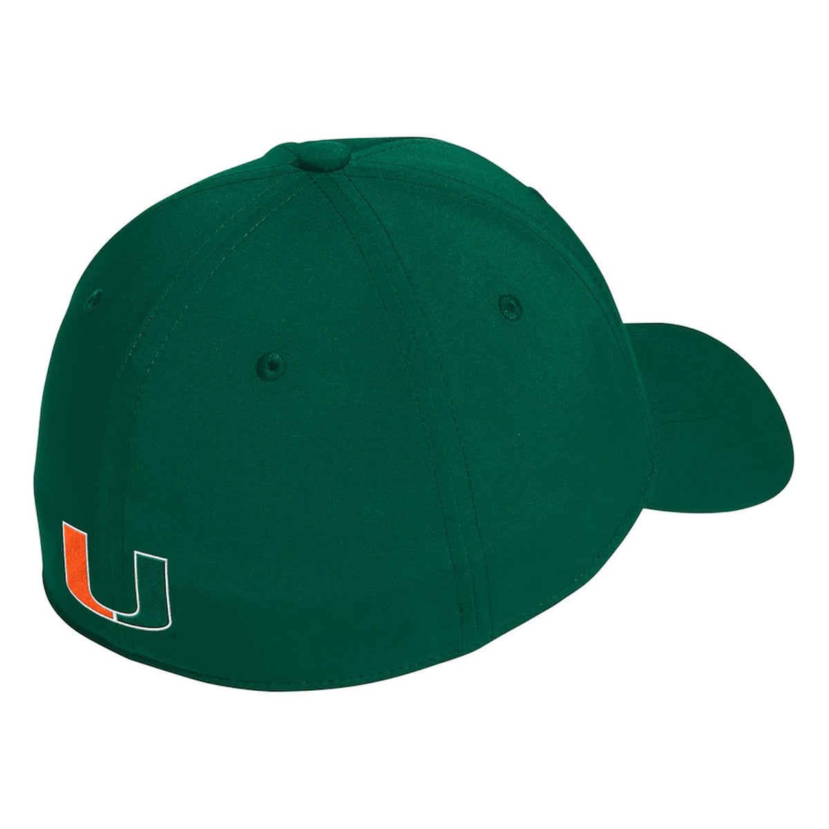 adidas Miami Hurricanes Green Locker Room Flex Fit Preformance Hat