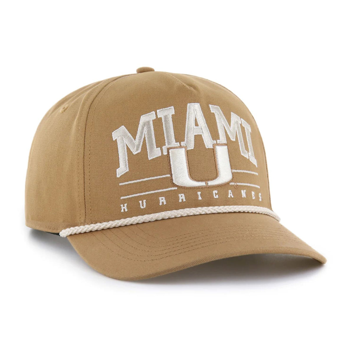 &#39;47 Brand Miami Hurricanes Tan Roscoe SnapBack