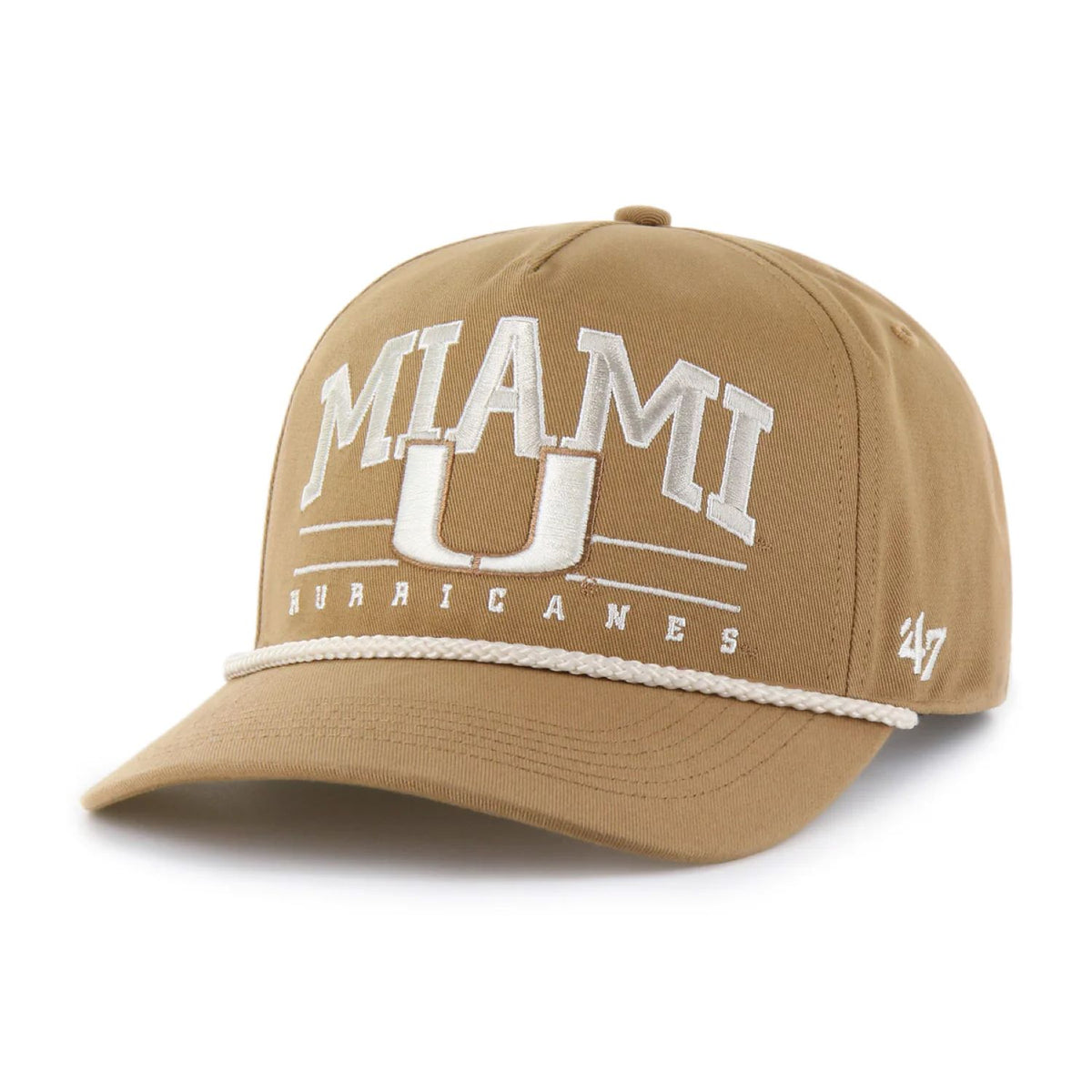 &#39;47 Brand Miami Hurricanes Tan Roscoe SnapBack