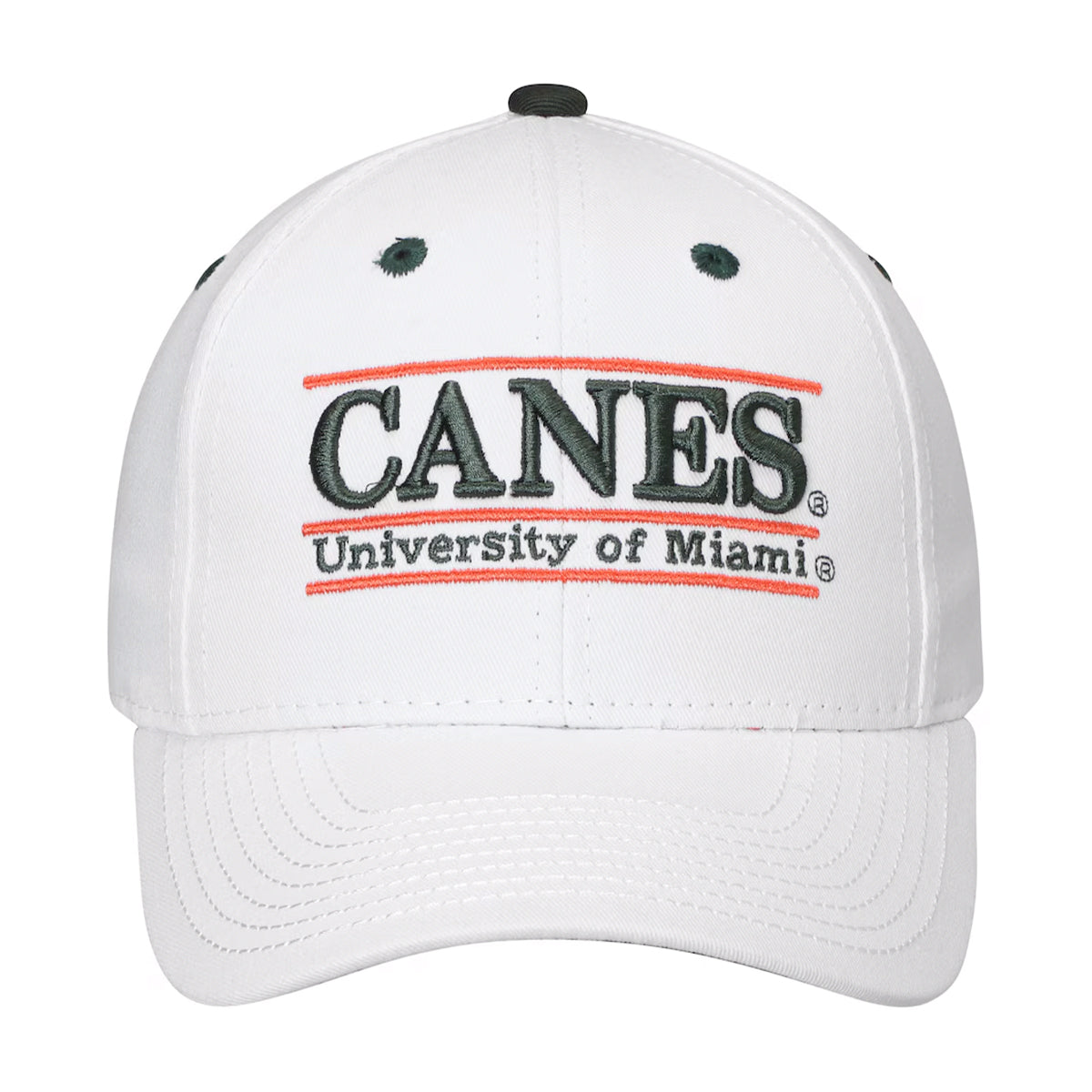 The Game University of Miami 'Canes' Bar Design White Adjustable Hat - Angled Left View