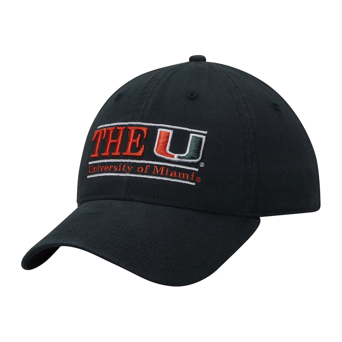 The Game-University of Miami 'The U' Bar Design Adjustable Green Twill Cap - Angled Left View