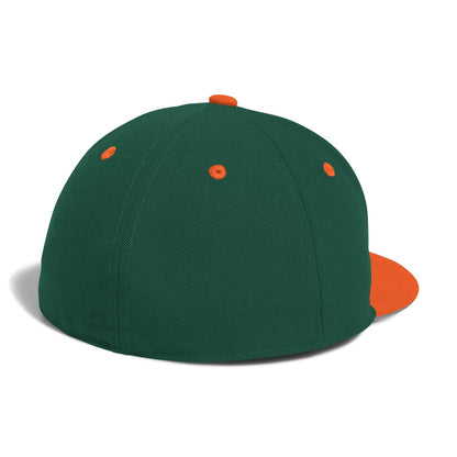 adidas Miami Hurricanes Green & Orange Old English "M" Fitted Baseball Hat