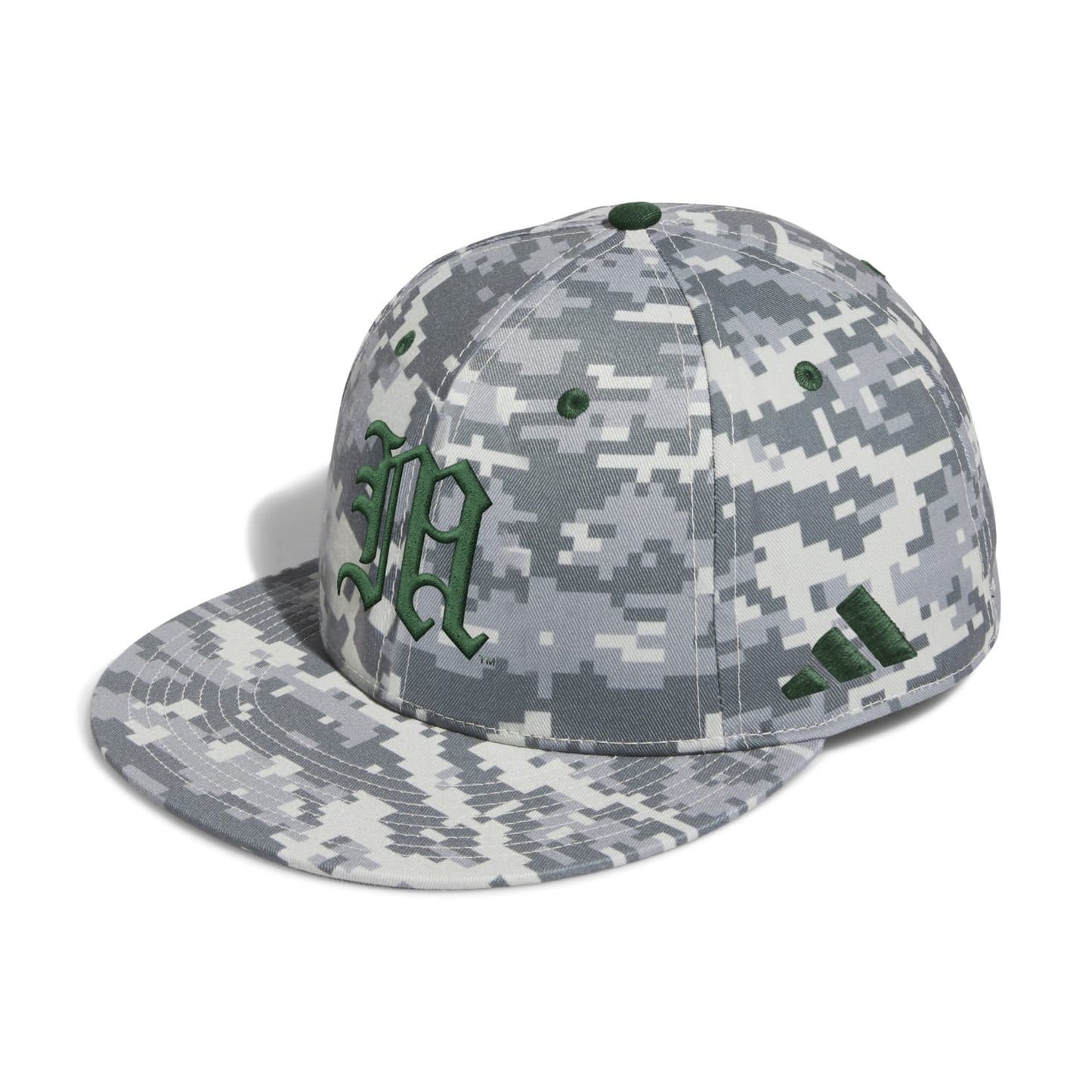 adidas Miami Hurricanes Digi Camo Old English "M" Fitted Baseball Hat