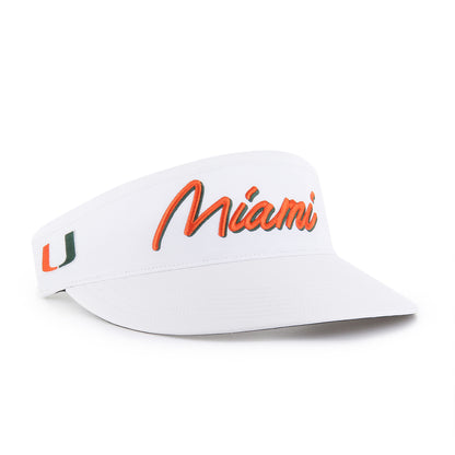 '47 Brand Miami Hurricanes White Miami Melbourne Visor
