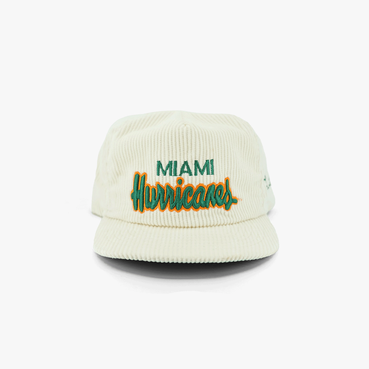 LAFAVRE Miami Hurricanes Cream Corduroy  Adjustable Hat