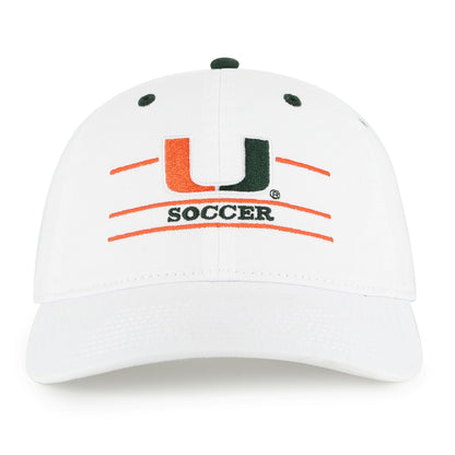 The Game Miami Hurricanes White U Soccer Adjustable Hat