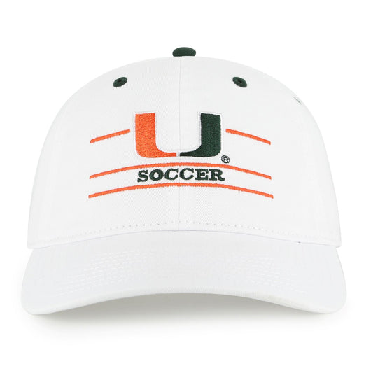 The Game Miami Hurricanes White U Soccer Adjustable Hat