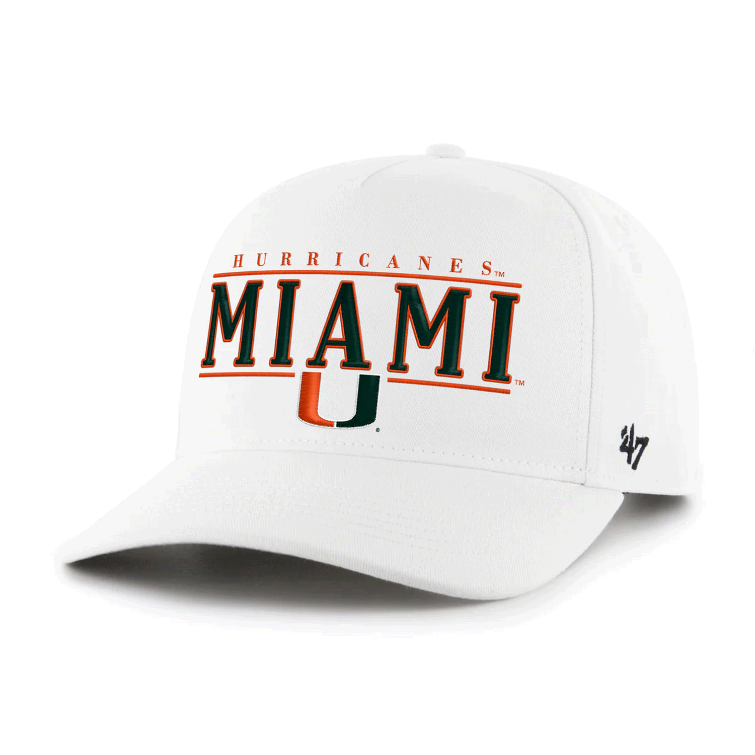 '47 Brand Miami Hurricanes White City Line Hitch Hat - Front View