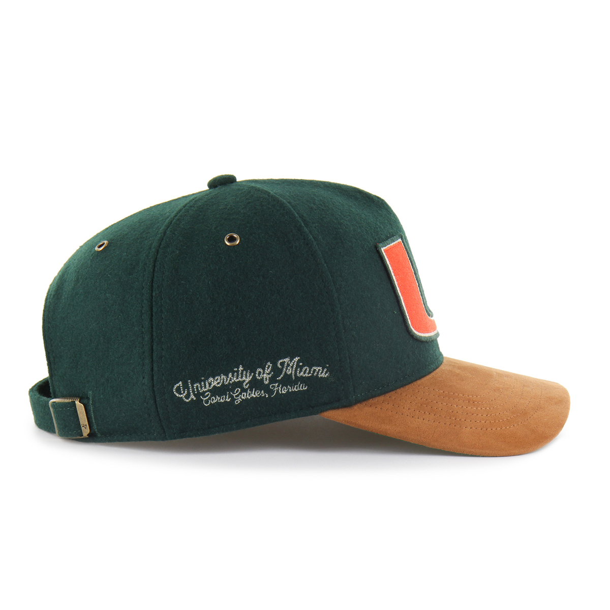 &#39;47 Brand Miami Hurricanes Dark Green Vintage U Adjustable Hat