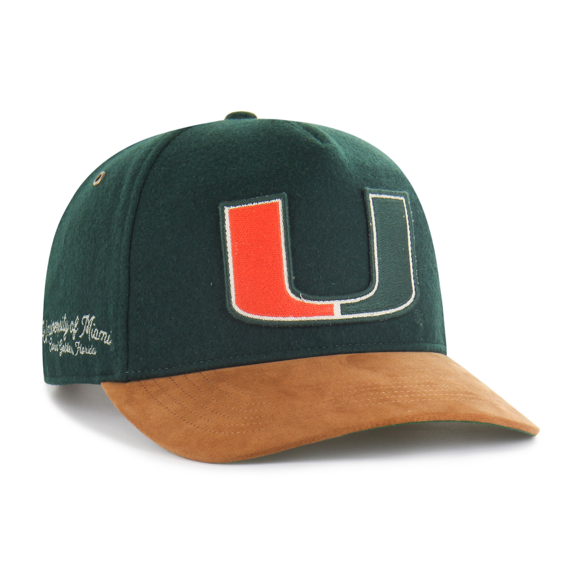 &#39;47 Brand Miami Hurricanes Dark Green Vintage U Adjustable Hat