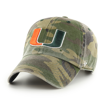 '47 Brand Miami Hurricanes Camo U Adjustable Hat