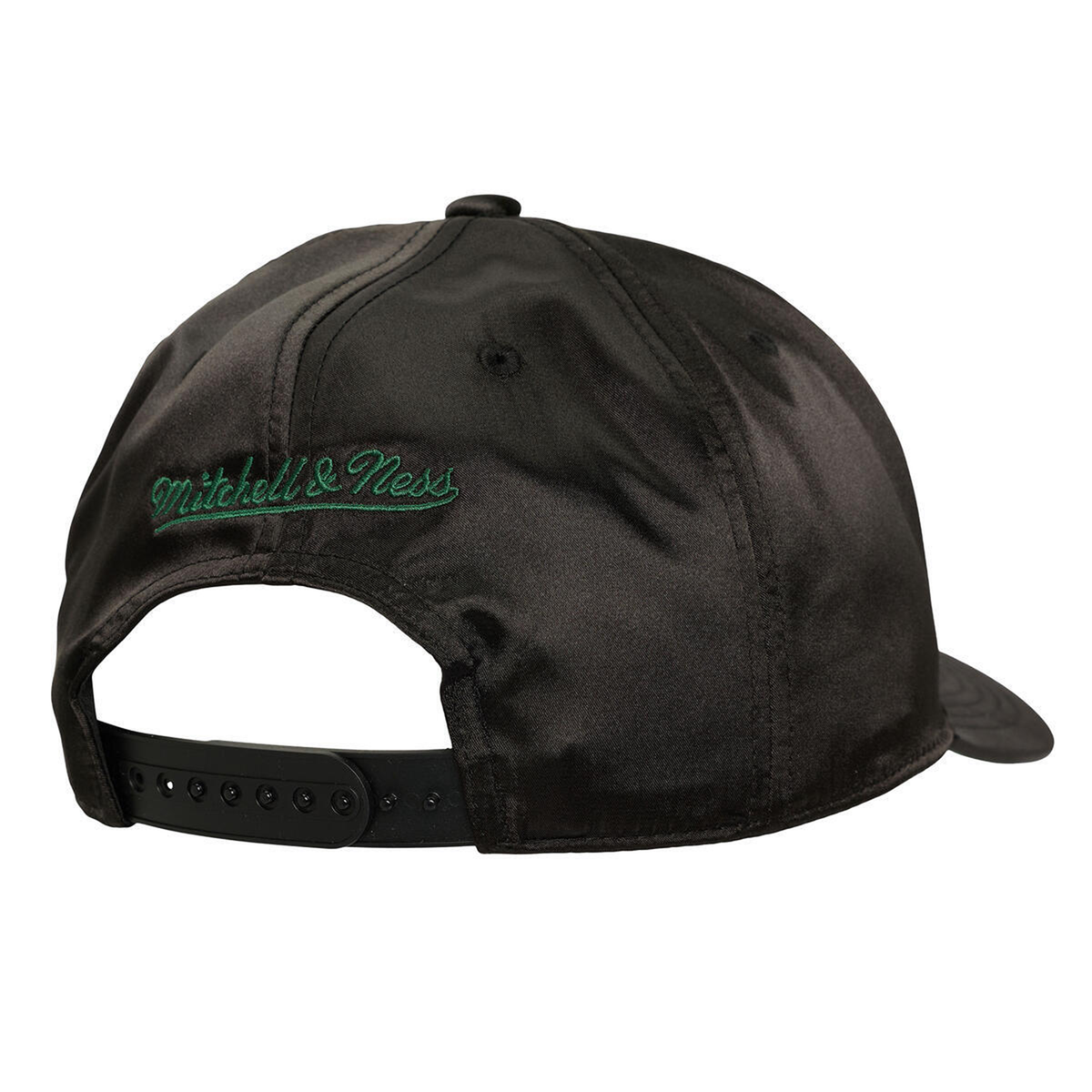 MITCHELL &amp; NESS Miami Hurricanes Black Satin Snapback Hat