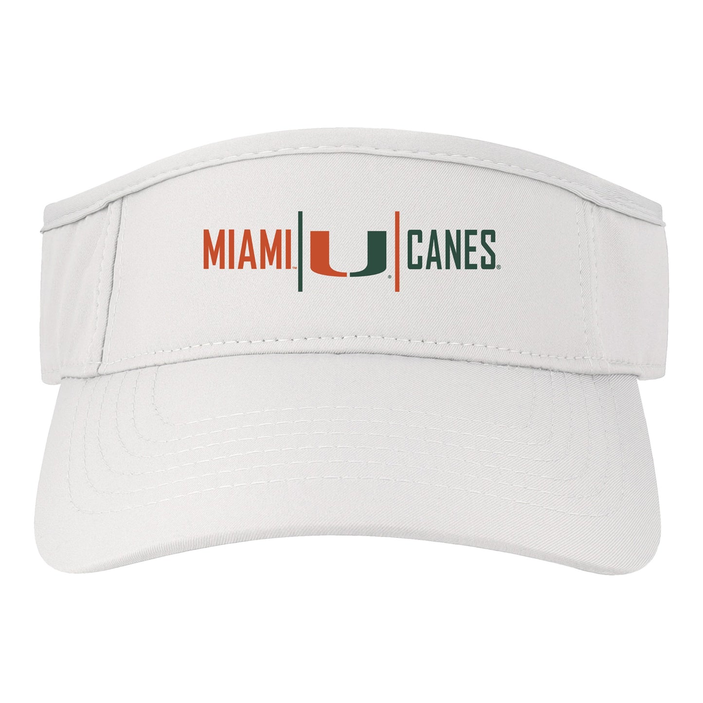 Legacy Miami Hurricanes White Miami Canes Visor