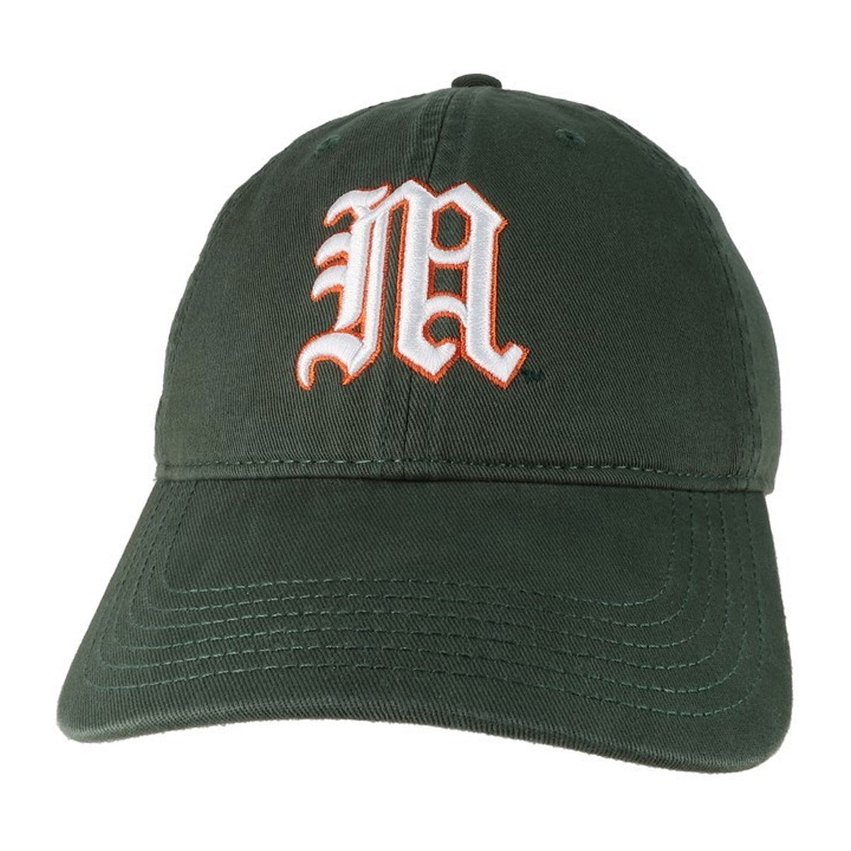 Legacy Miami Hurricanes Green Old English &quot;M&quot; Adjustable Hat