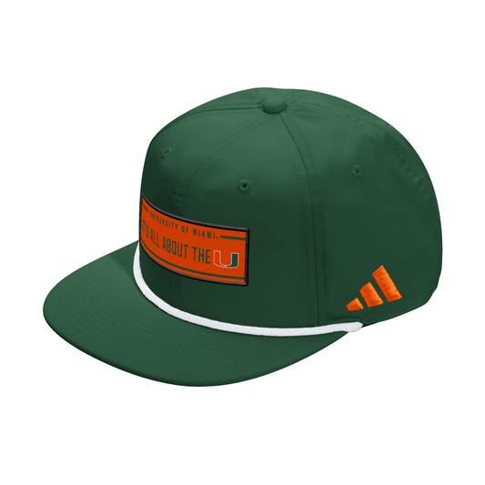 adidas Miami Hurricanes Green 'All About The U' Strapback