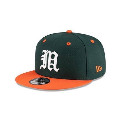 New Era Miami Hurricanes Green Old English 