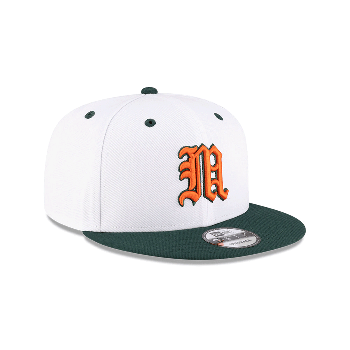 New Era Miami Hurricanes White Old English &quot;M&quot; On-Field 9FIFTY Snapback Hat