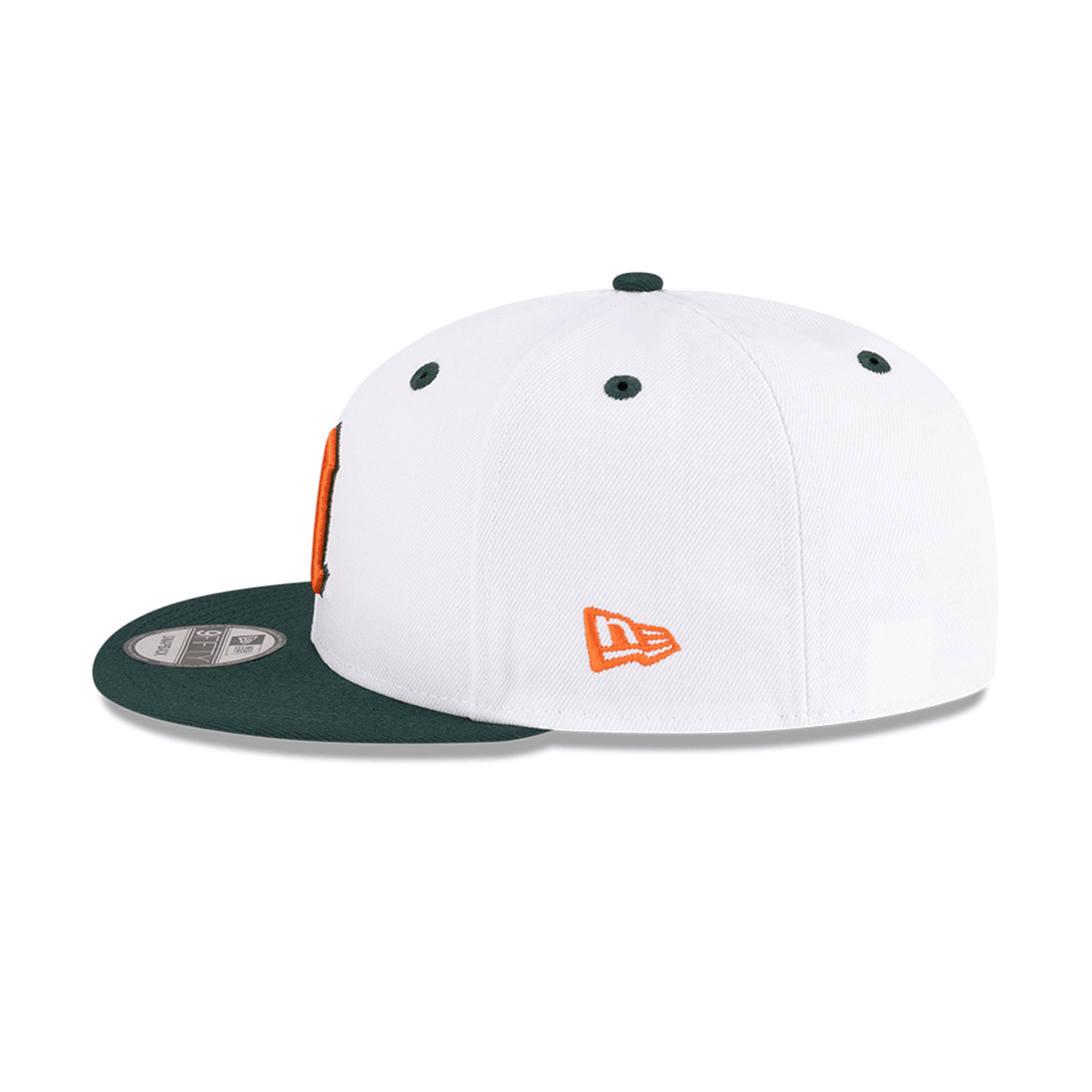 New Era Miami Hurricanes White Old English &quot;M&quot; On-Field 9FIFTY Snapback Hat