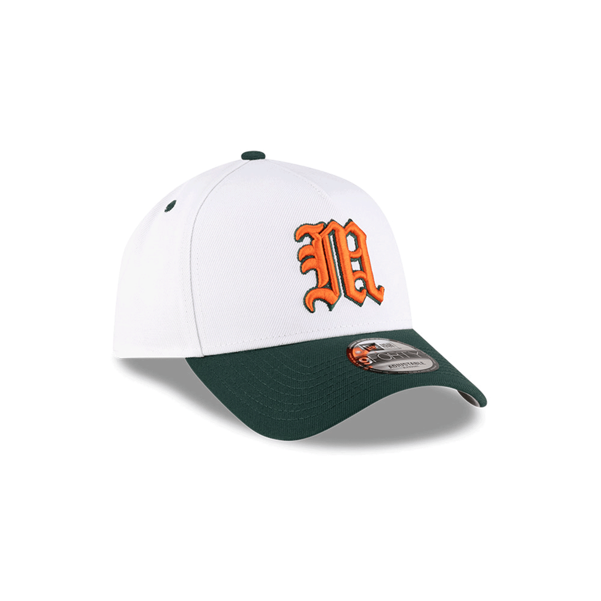 New Era Miami Hurricanes White Old English &quot;M&quot; On-Field 9FORTY Snapback Hat