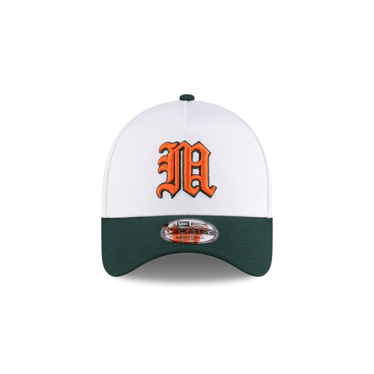 New Era Miami Hurricanes White Old English &quot;M&quot; On-Field 9FORTY Snapback Hat