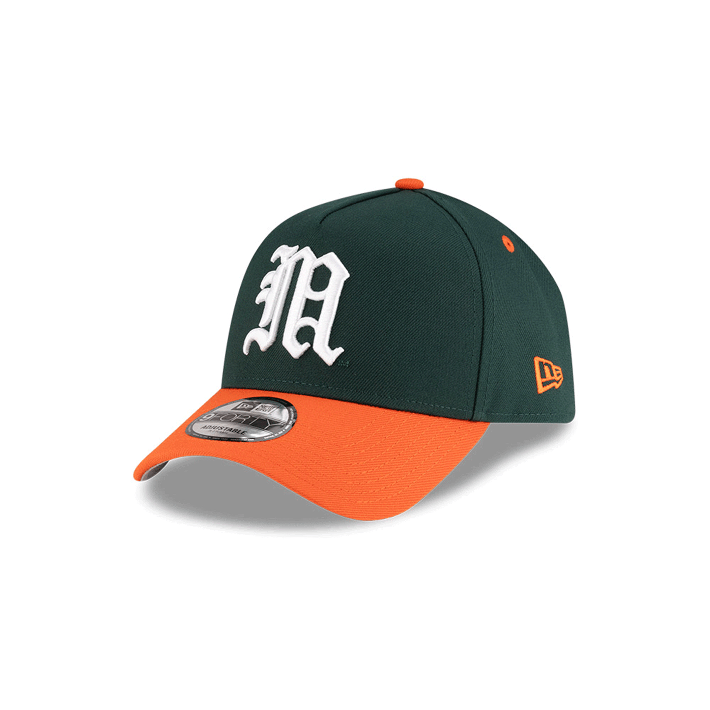 New Era Miami Hurricanes Green Old English "M" On-Field 9FORTY Snapback Hat