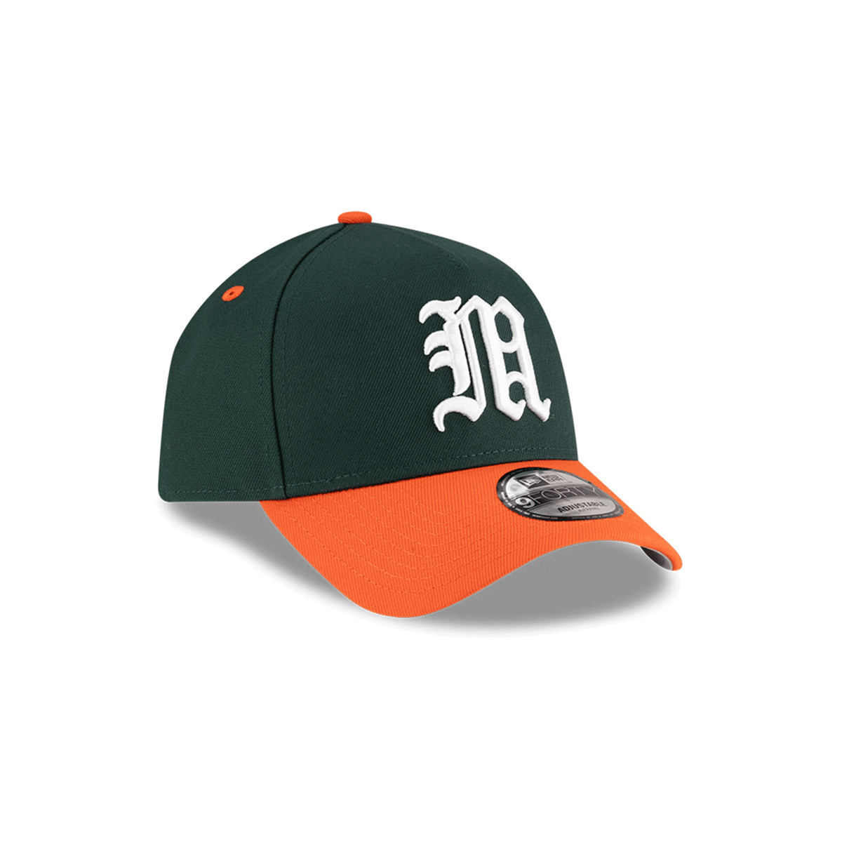 New Era Miami Hurricanes Green Old English &quot;M&quot; On-Field 9FORTY Snapback Hat