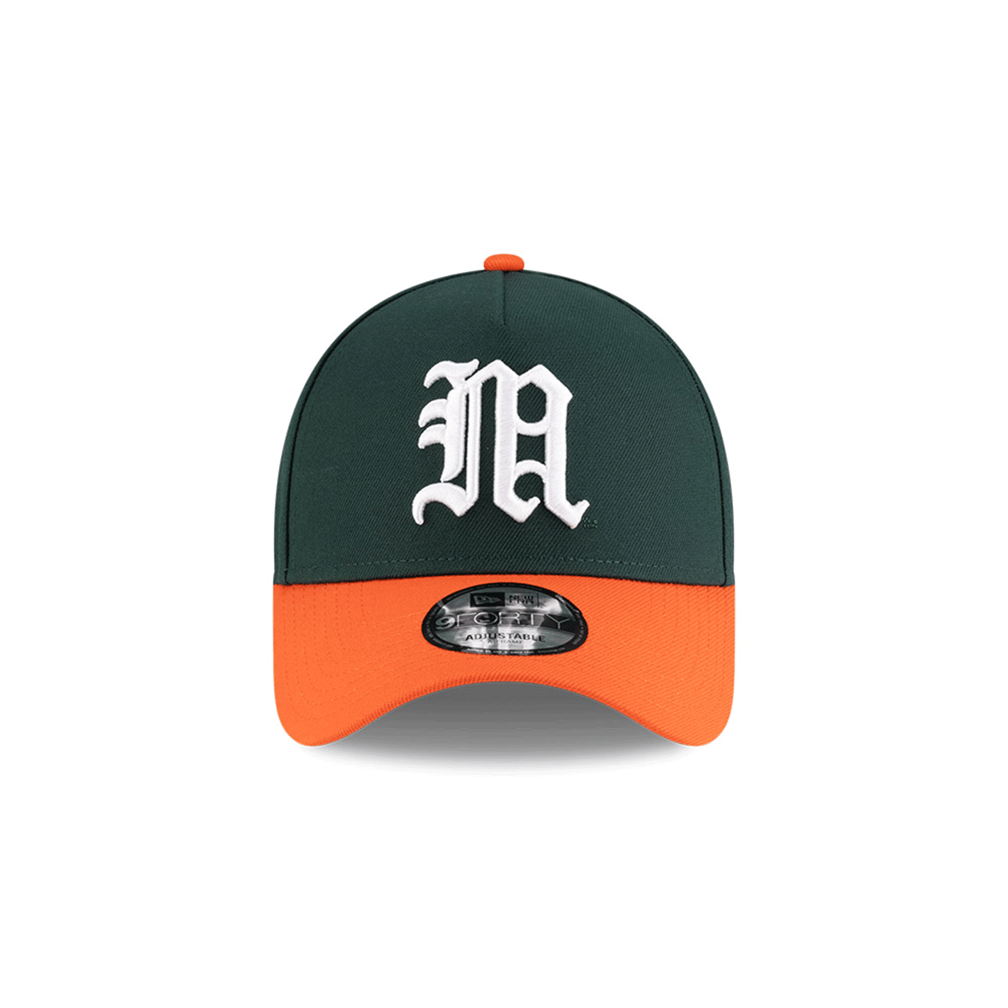 New Era Miami Hurricanes Green Old English "M" On-Field 9FORTY Snapback Hat