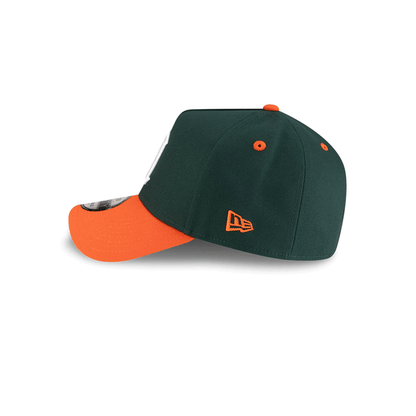 New Era Miami Hurricanes Green Old English "M" On-Field 9FORTY Snapback Hat