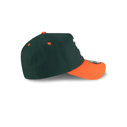 New Era Miami Hurricanes Green Old English "M" On-Field 9FORTY Snapback Hat