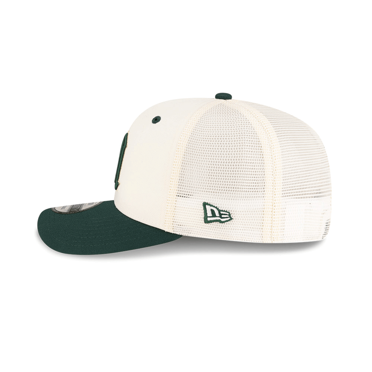 New Era Miami Hurricanes White Old English &quot;M&quot; On-Field 9SEVENTY Trucker
 Snapback Hat