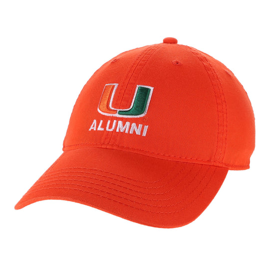 Legacy Miami Hurricanes Orange U Alumni Adjustable Hat