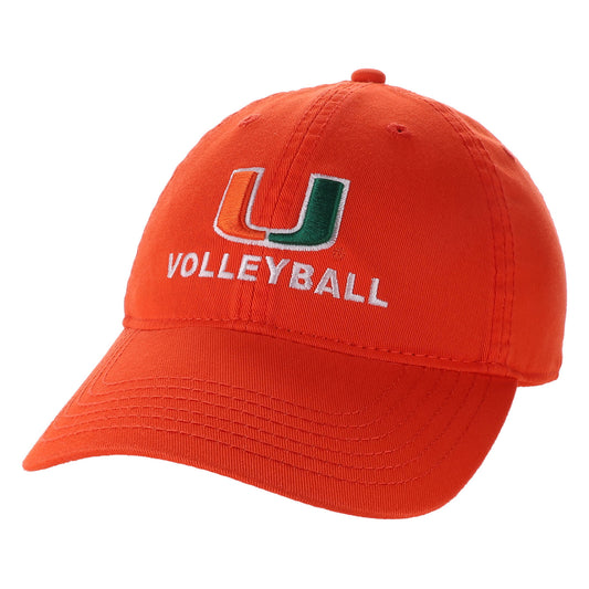 Legacy Miami Hurricanes Orange U Volleyball Adjustable Hat
