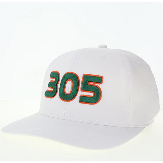 Legacy Miami Hurricanes White 305 Flex Fit Hat