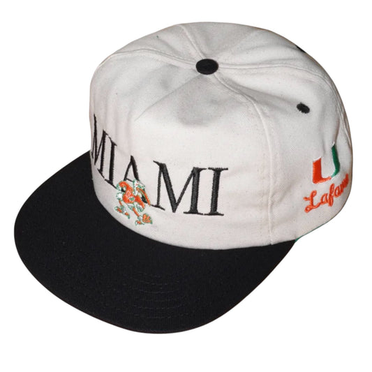 Lafavre Miami Hurricanes Cream Miami Sebastian Adjustable Hat