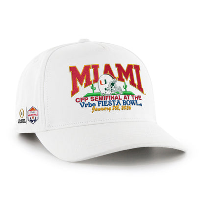 '47 Brand Miami Hurricanes White 2026 College Football Playoff Semifinal Vrbo Fiesta Bowl Hat