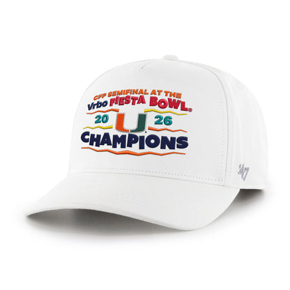 '47 Brand Miami Hurricanes White 2025 Vrbo Fiesta Bowl Champions Hat