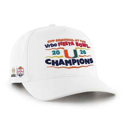 '47 Brand Miami Hurricanes White 2025 Vrbo Fiesta Bowl Champions Hat