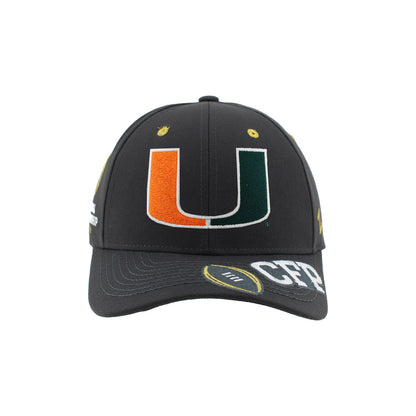 Zephyr Miami Hurricanes Charcoal Grey 2026 National Championship U Logo Competitor Hat