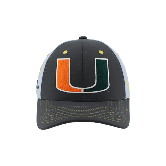 Zephyr Miami Hurricanes Charcoal Grey 2026 National Championship U Logo Draft Hat