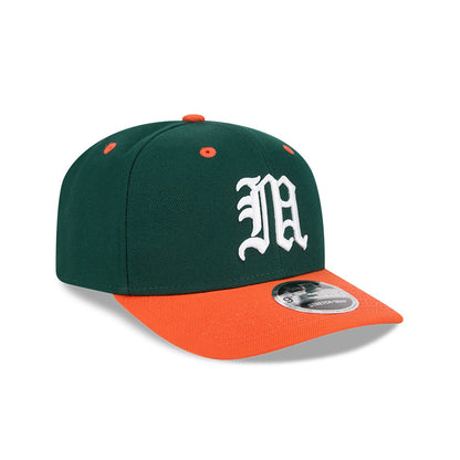 New Era Miami Hurricanes Green and Orange Old English "M" 9SEVENTY Adjustable Hat