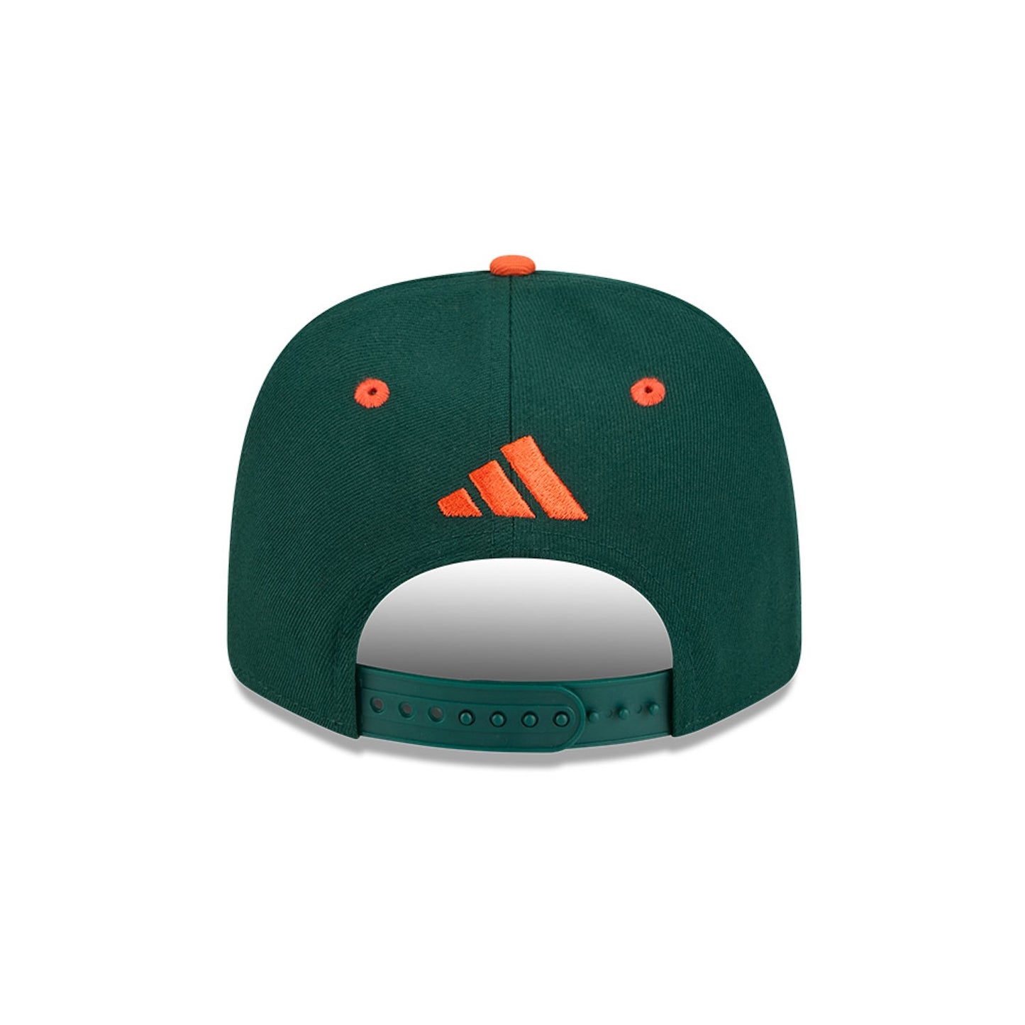 New Era Miami Hurricanes Green and Orange Old English "M" 9SEVENTY Adjustable Hat