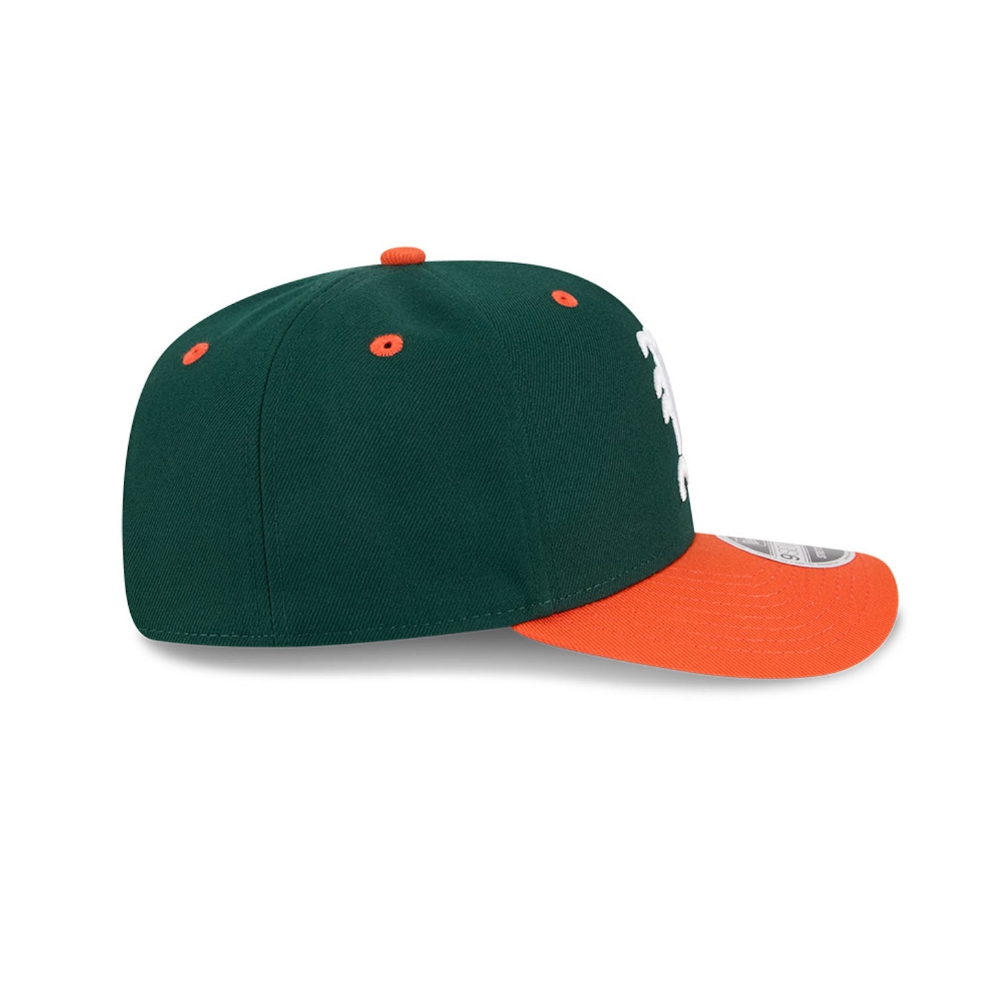 New Era Miami Hurricanes Green and Orange Old English "M" 9SEVENTY Adjustable Hat