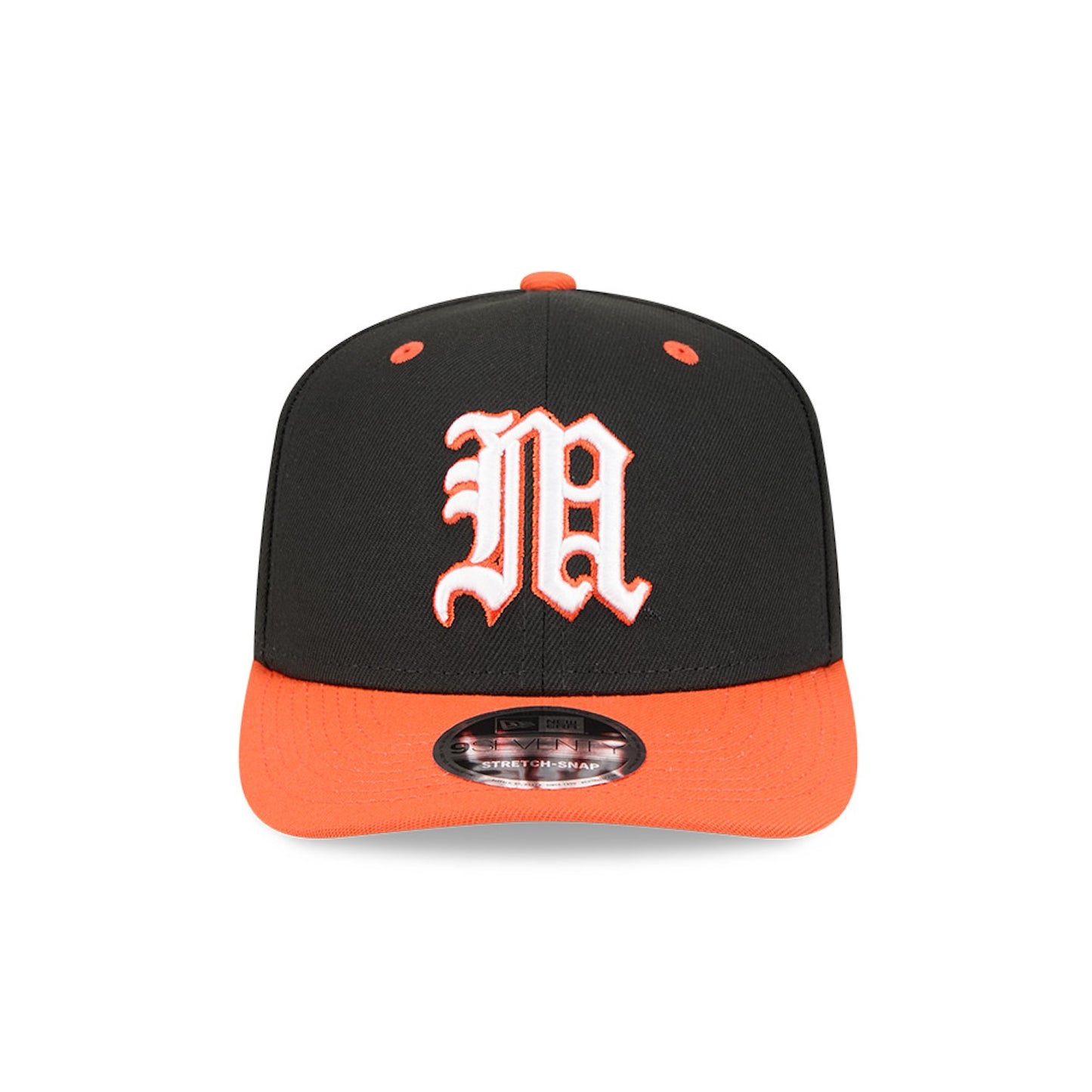 New Era Miami Hurricanes Black and Orange Old English "M" 9SEVENTY Adjustable Hat