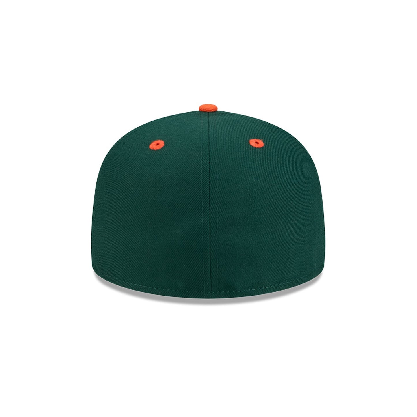 New Era Miami Hurricanes Green and Orange Old English "M" 59FIFTY Fitted Hat