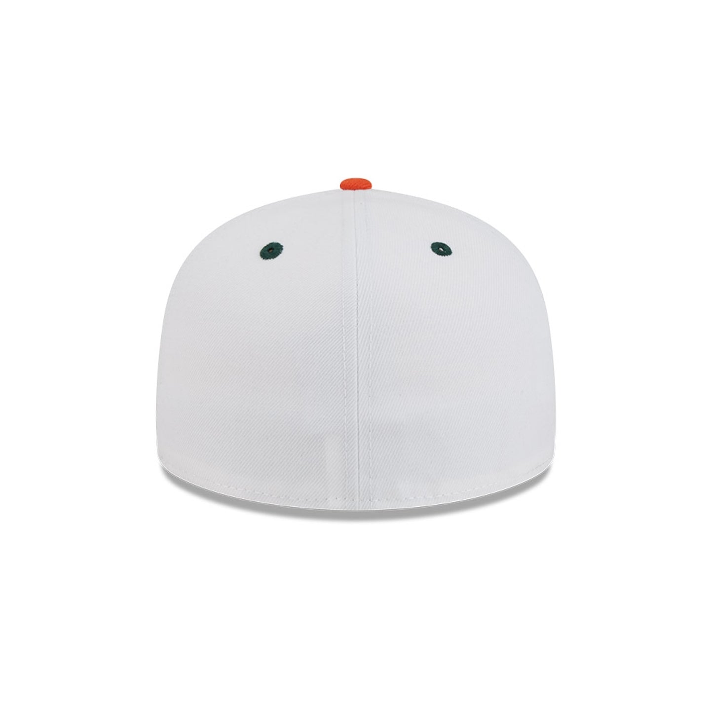 New Era Miami Hurricanes White and Green Old English "M" 59FIFTY Fitted Hat