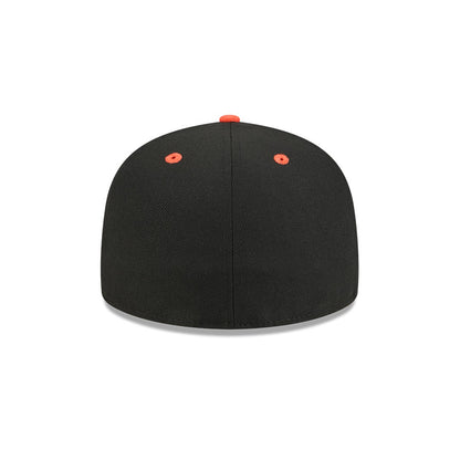 New Era Miami Hurricanes Black and Orange Old English "M" 59FIFTY Fitted Hat