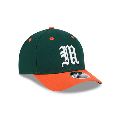 New Era Miami Hurricanes Green and Orange Old English "M" 9FORTY Adjustable Hat