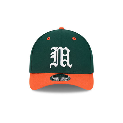 New Era Miami Hurricanes Green and Orange Old English "M" 9FORTY Adjustable Hat
